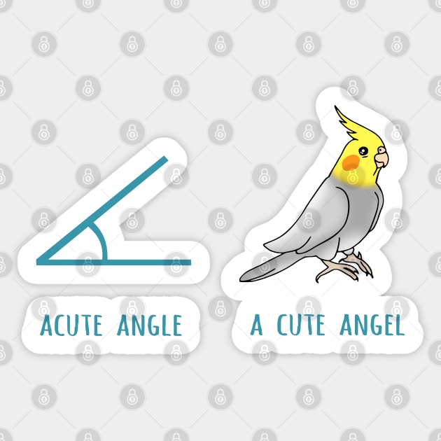 acute angle VS a cute angel Sticker by FandomizedRose